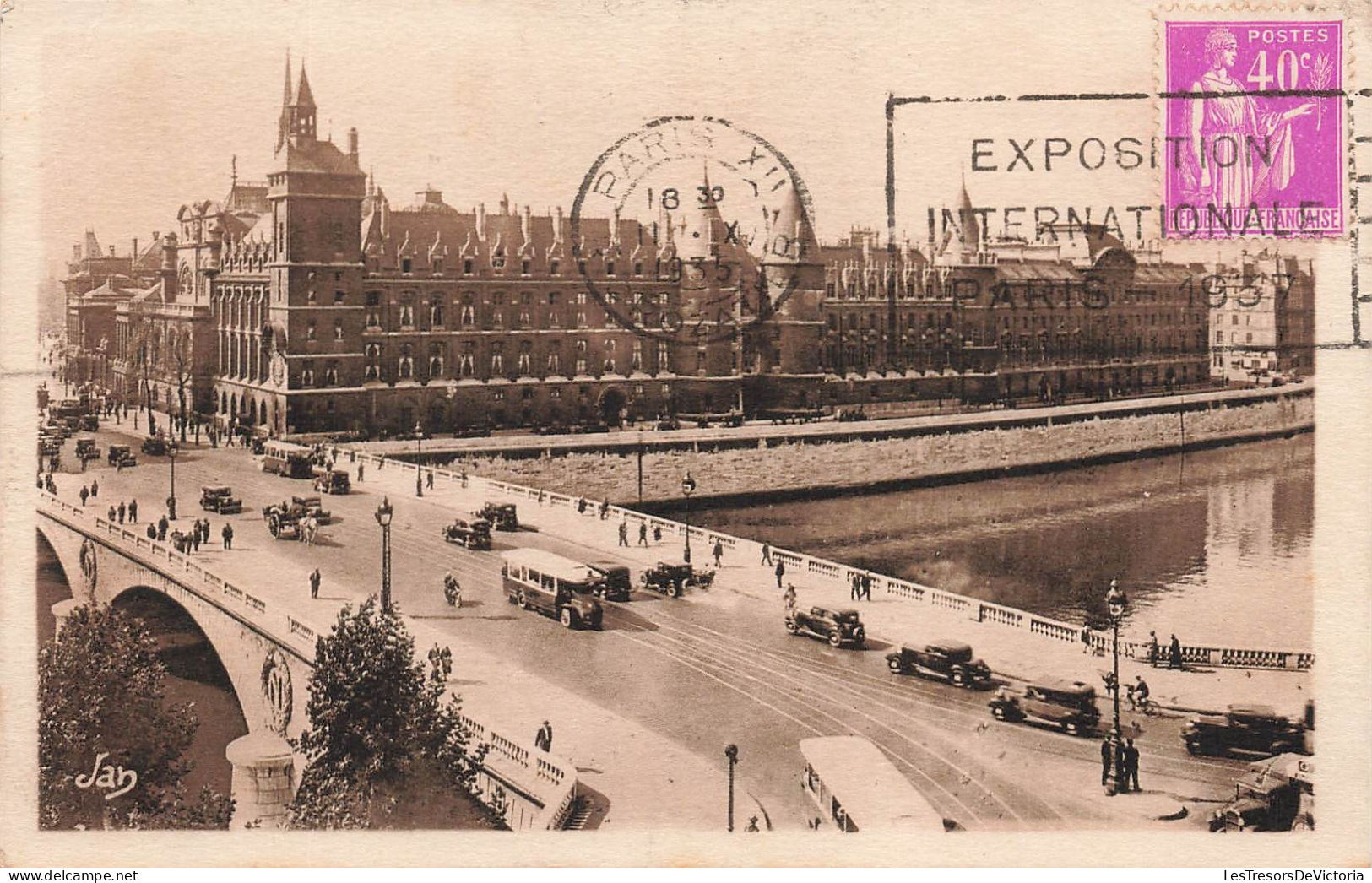 FRANCE - Paris - Le Pont De Change Et Le Palais De Justice - Vue Générale - Animé - Carte Postale Ancienne - Ponti