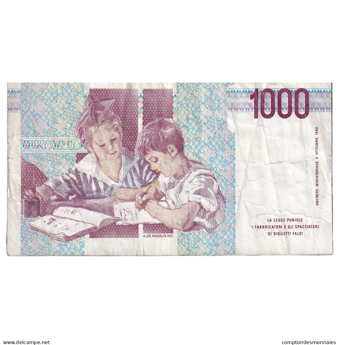 Billet, Italie, 1000 Lire, Undated (1994), KM:114b, TB - 1.000 Lire