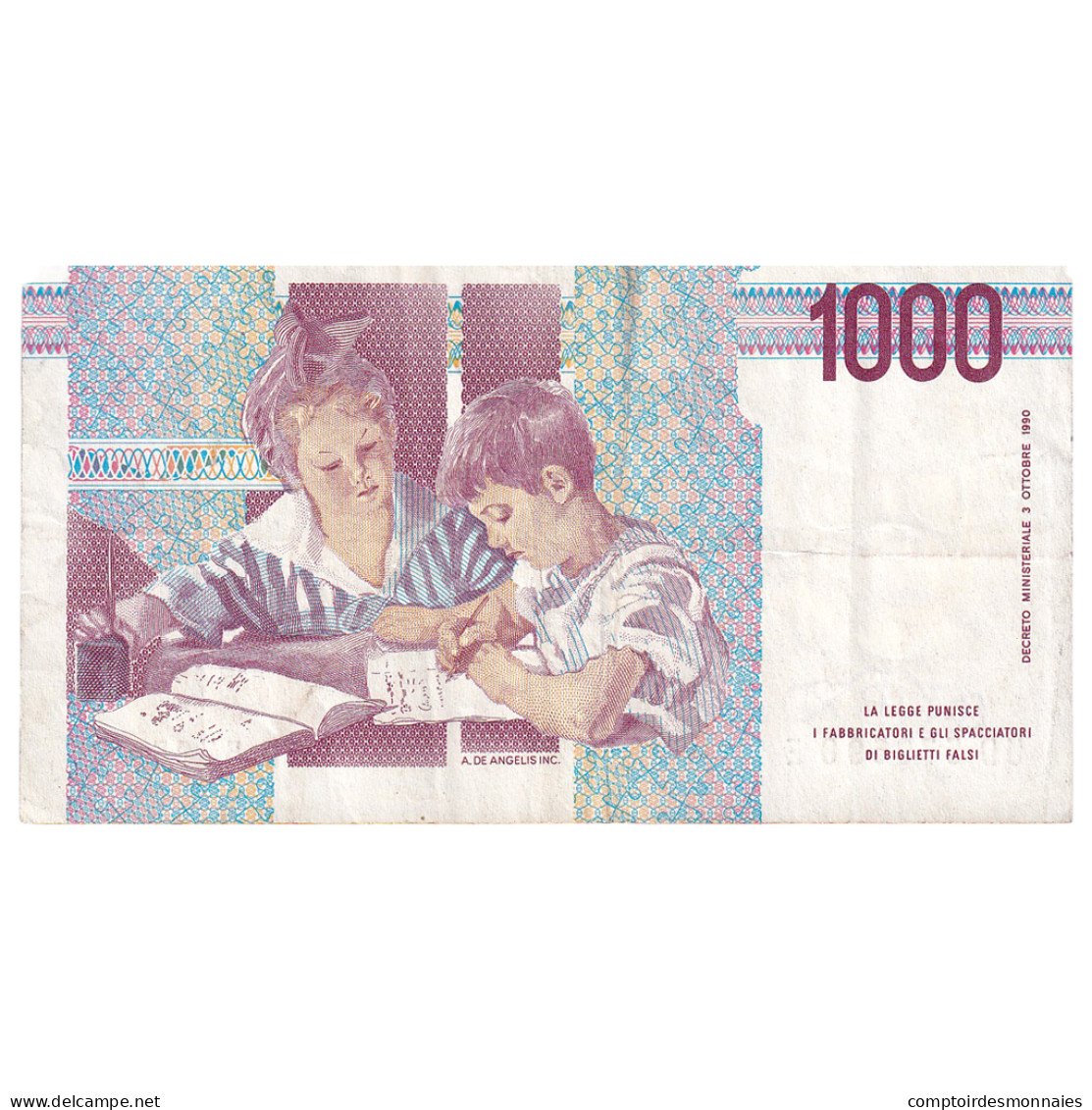 Billet, Italie, 1000 Lire, Undated (1994), KM:114b, TTB - 1.000 Lire