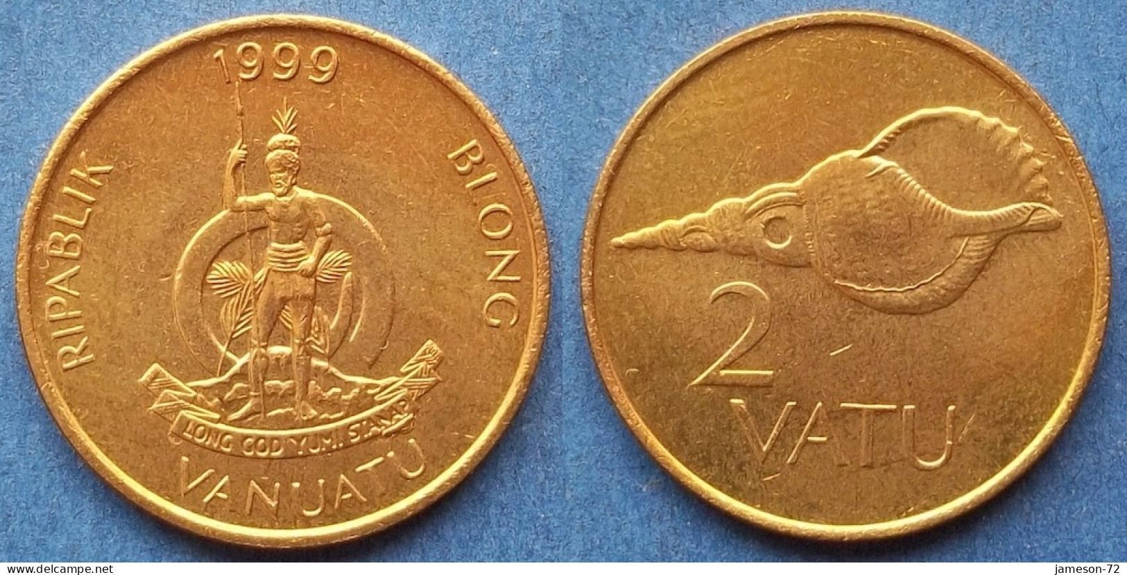 VANUATU - 2 Vatu 1999 "Shell" KM# 4 Independent Republic (1980) - Edelweiss Coins - Vanuatu