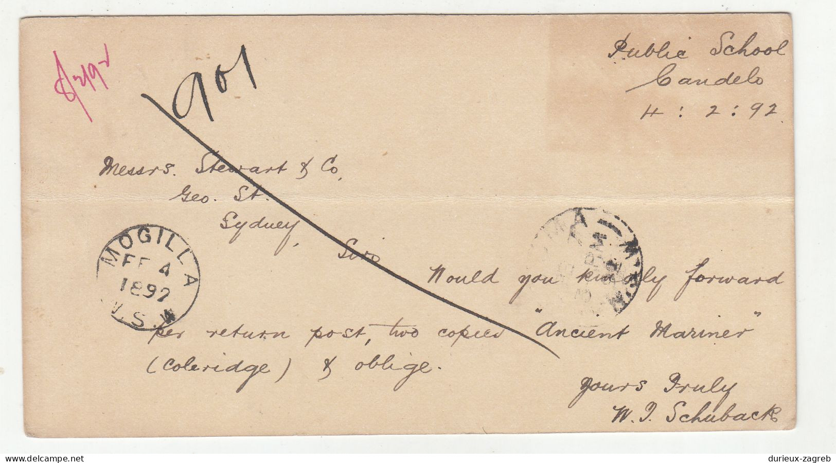 NSW Illustrated Postal Stationery Postcard Posted 1892 Lyttleton & Mogilla Postmarks B231120 - Storia Postale