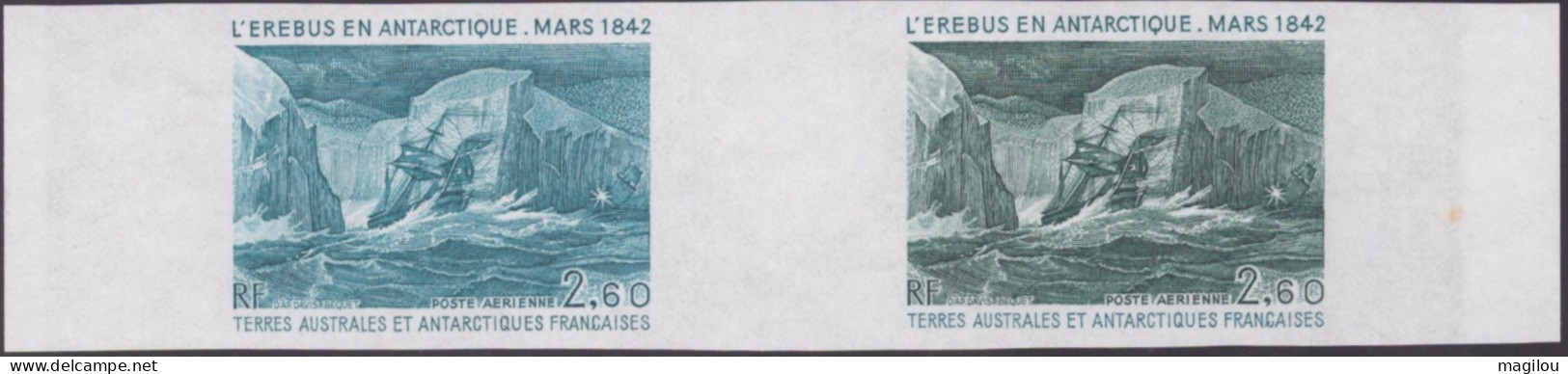 2 Essai De Couleur  Taaf/fsat Port Bateau L’erebus Yvert PA 79 MNH ** - Non Dentelés, épreuves & Variétés