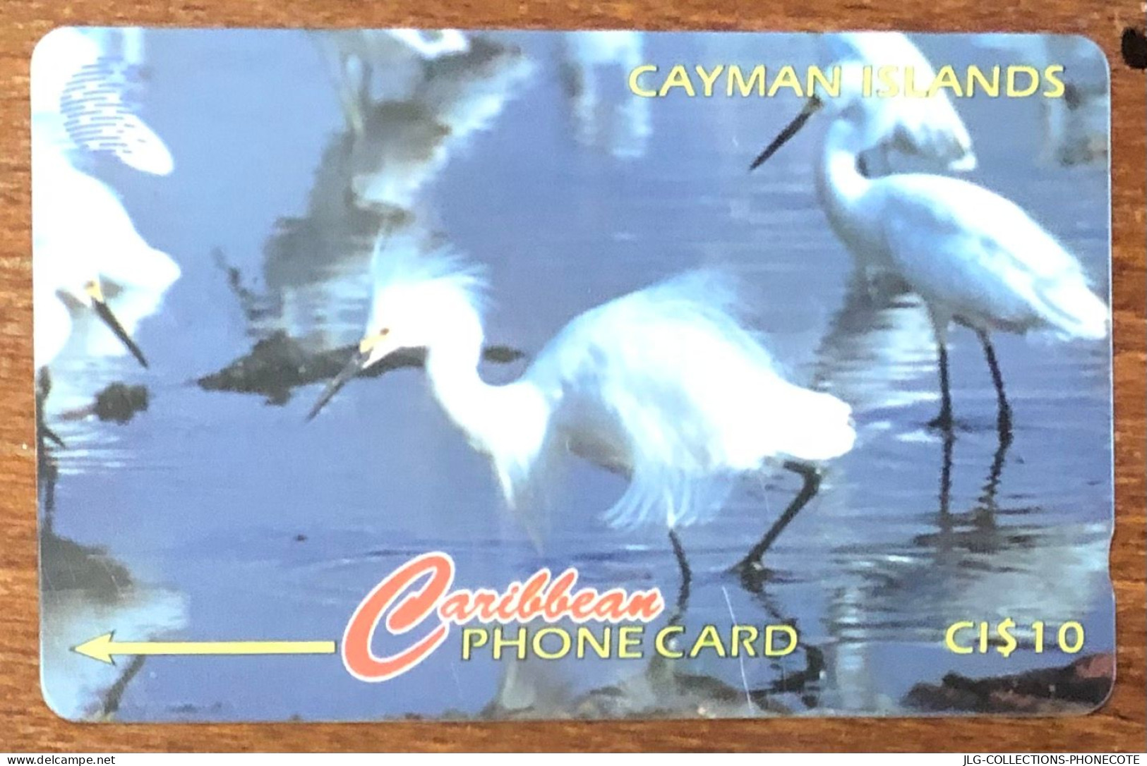 CAYMAN ISLANDS OISEAUX EGRET CI$ 10 CARIBBEAN CABLE & WIRELESS SCHEDA TELECARTE TELEFONKARTE PHONECARD CALLING CARD - Cayman Islands