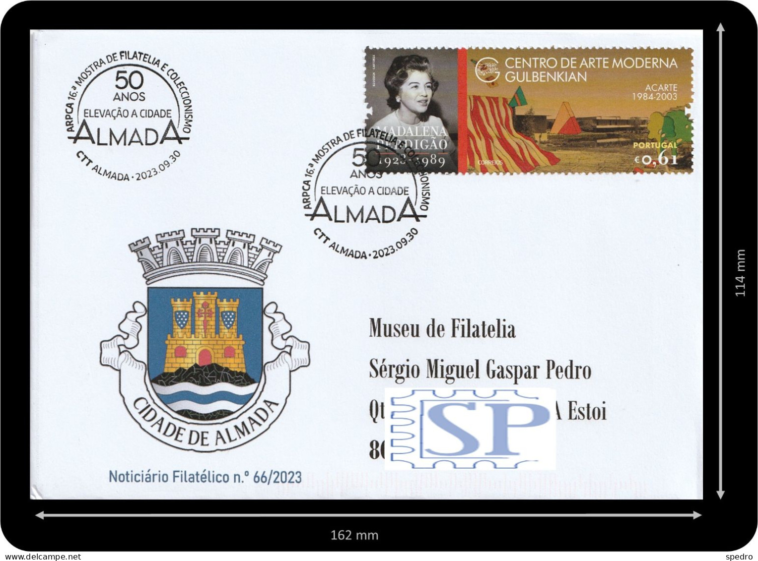 Portugal 2023 Carimbo Comemorativo Dos 50 Anos Cidade De Almada 16.ª Mostra Filatelia E Coleccionismo ARPCA - Postmark Collection