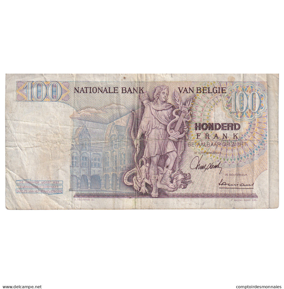 Billet, Belgique, 100 Francs, 1967, 1967-05-24, KM:134a, TB - 100 Francs