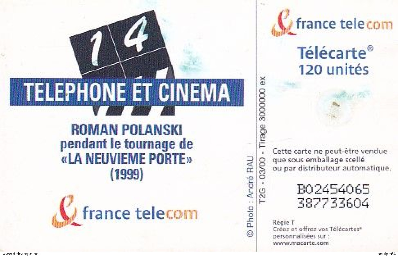 F1047  03/2000 - ROMAN POLANSKI - 120 GM2 - 2000