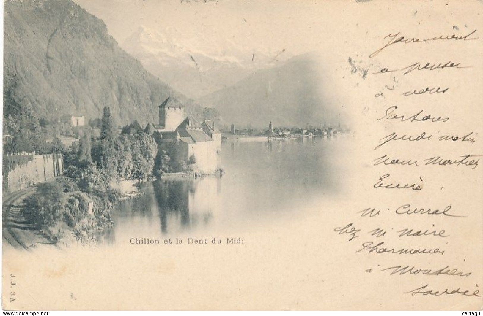 CPA ( Précurseur 1900)-21595-Suisse-Veytaux (Montreux)-Chillon Et La Dent Du Midi-Livraison Offerte - Veytaux