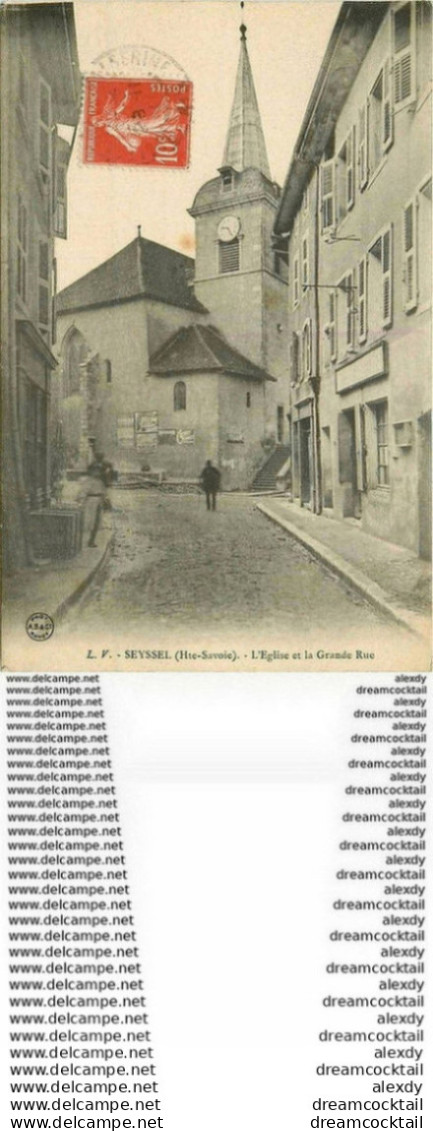 WW 74 SEYSSEL. Petite Animation Sur Grande Rue Avec Son Eglise Vers 1910... - Seyssel