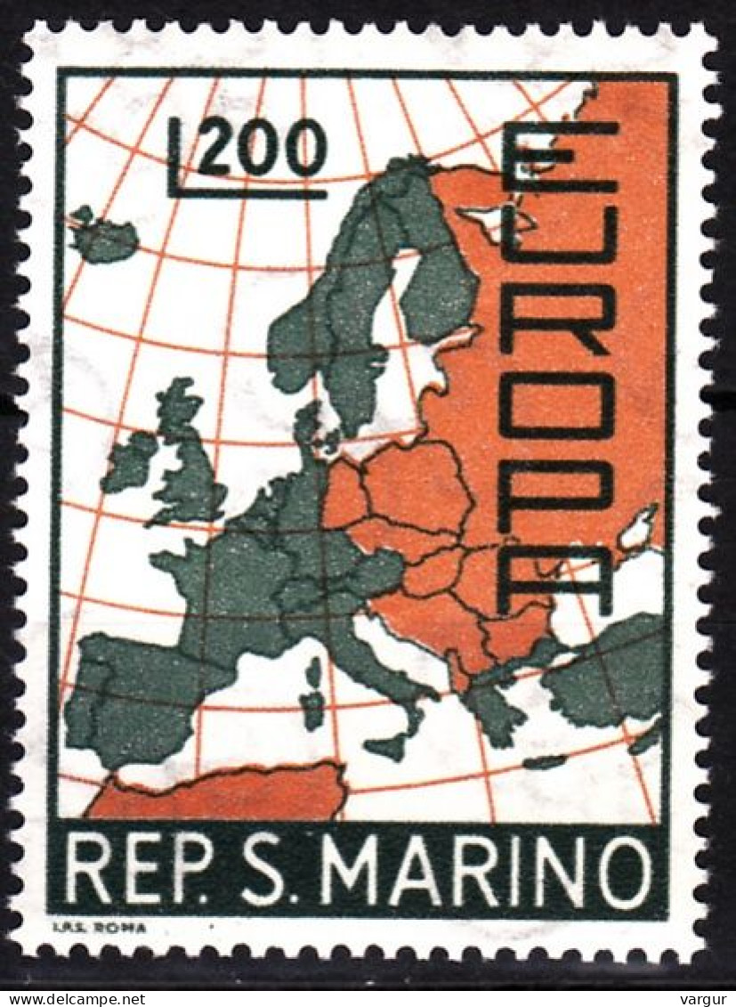 SAN MARINO 1967 EUROPA: Map Of Europe. Single, MNH - 1967