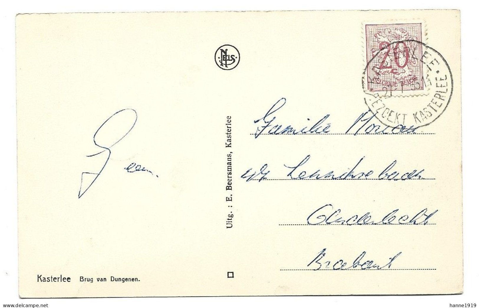 Kasterlee Brug Van Dungenen 1955 Briefstempel Kasterlee Htje - Kasterlee