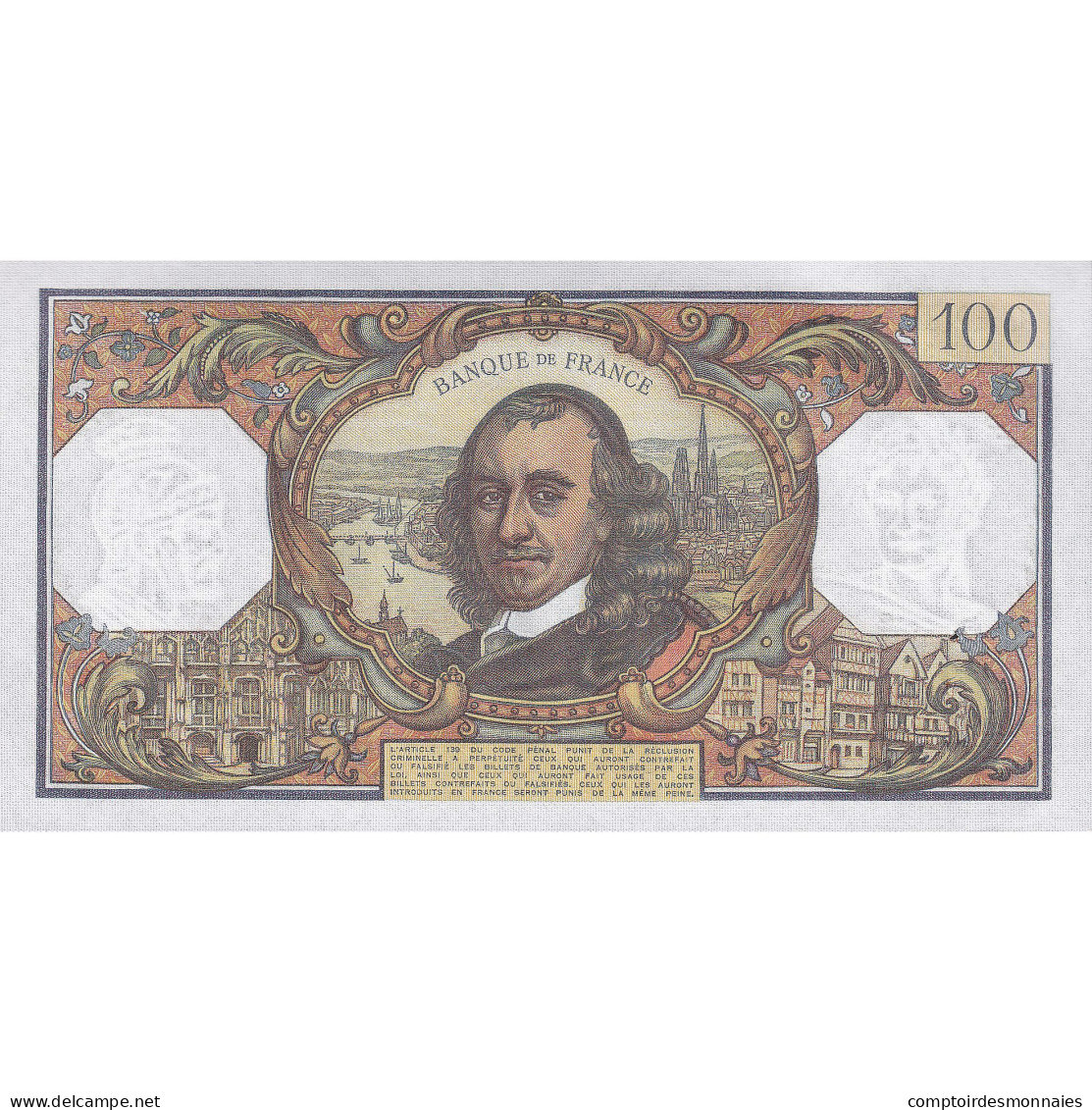 France, 100 Francs, Corneille, 1971, R.572, SPL, Fayette:65.36, KM:149d - 100 F 1964-1979 ''Corneille''