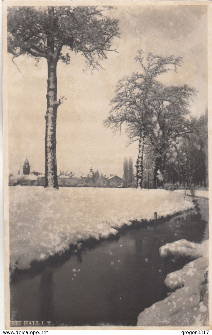 D9080) Bei HALL In TIROL - Fluss Verschneite Ansicht Auf Häuser - 1928 Riepenhausen - Hall In Tirol