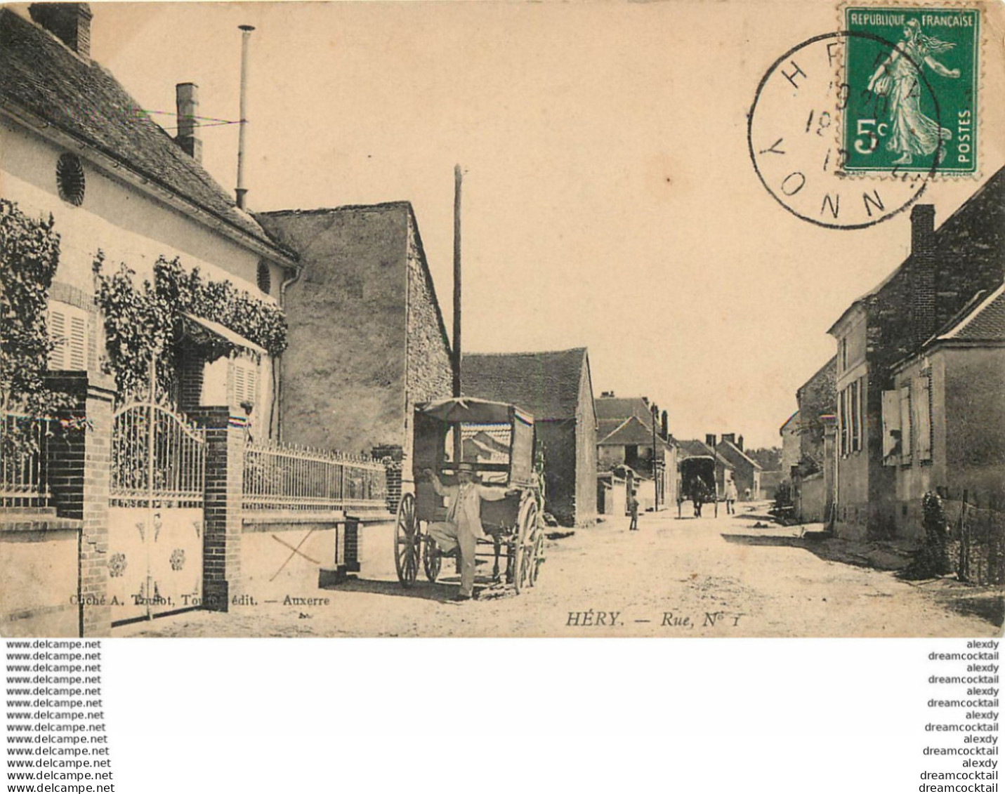 (D) 89 HERY. Attelages De Livraisons Sur Rue N°1 1912 - Hery