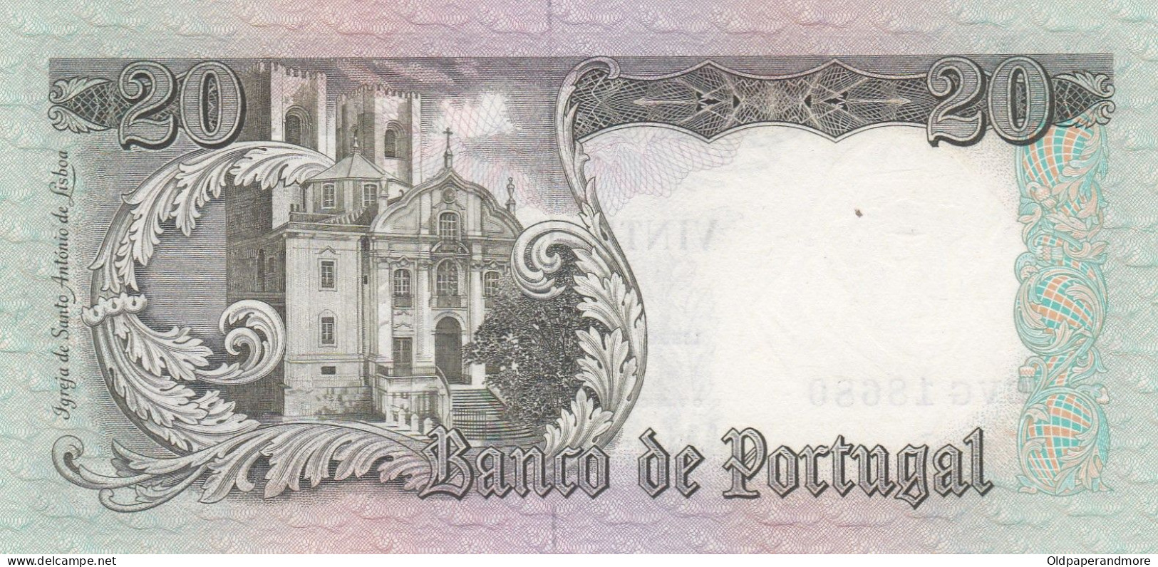 PORTUGAL BANK NOTE - BANKNOTE - 20$00 - CH 7  - 26/05/1954 AUNC - Portogallo