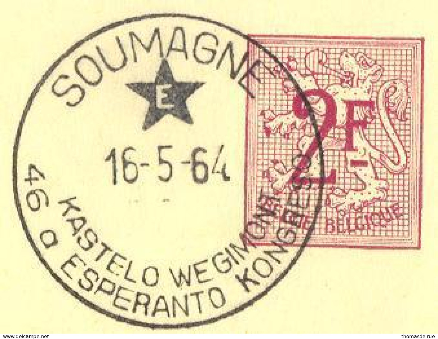 Bt34:16-5-64 SOUMAGNE KASTELO WEGIMONT  46.a ESPERANTO KONGRESCO - Esperanto