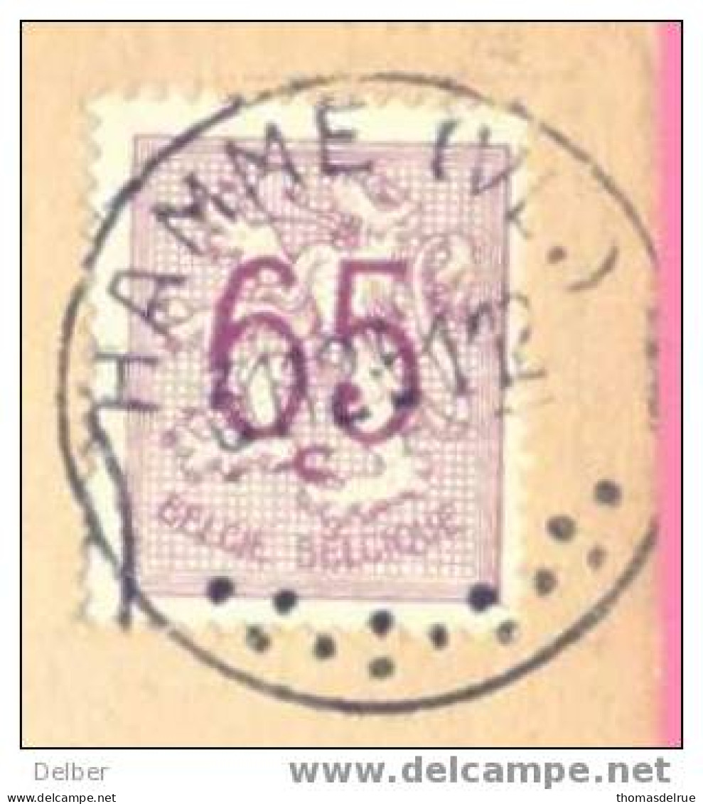 Zz336: 65ct : HAMME (VL.) - 1951-1975 Heraldischer Löwe (Lion Héraldique)