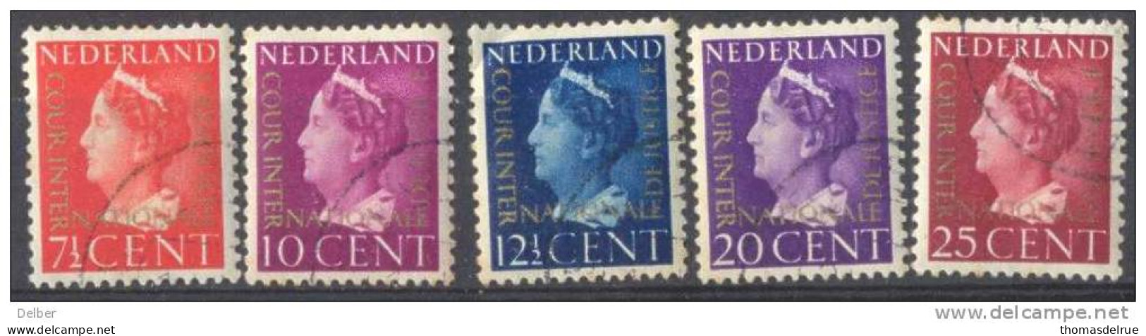 Ad494 : N.V.P.H. Dienstzegels: N° 20/24 : - Officials