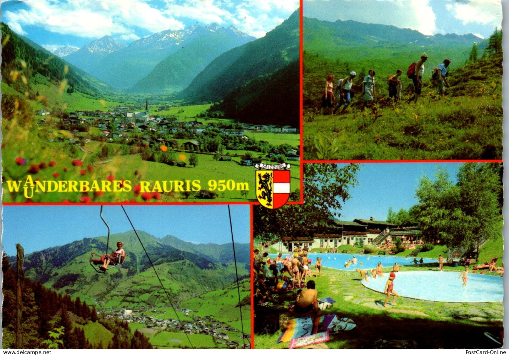 46615 - Salzburg - Rauris , Schwimmbad , Panorama , Raurisertal - Gelaufen 1982 - Rauris