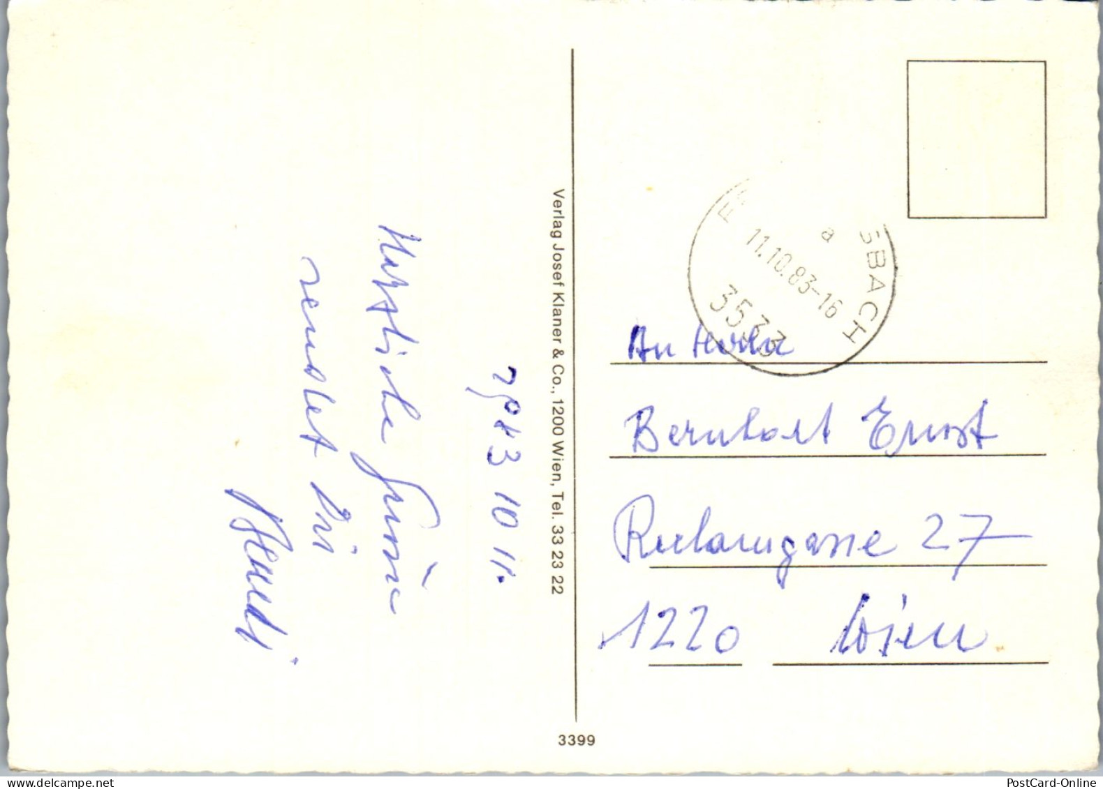 47145 - Niederösterreich - Waldviertel , Ruine Krumau , Rastenberg , Arbesbach , Dobra , Rosenau - Gelaufen 1983 - Zwettl