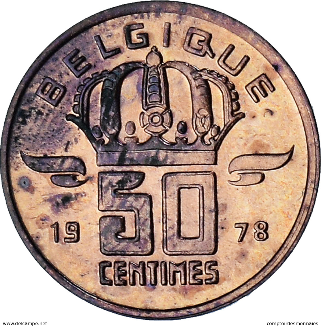 Belgique, Baudouin I, 50 Centimes, 1978, FDC, Bronze, KM:144 - 50 Cent