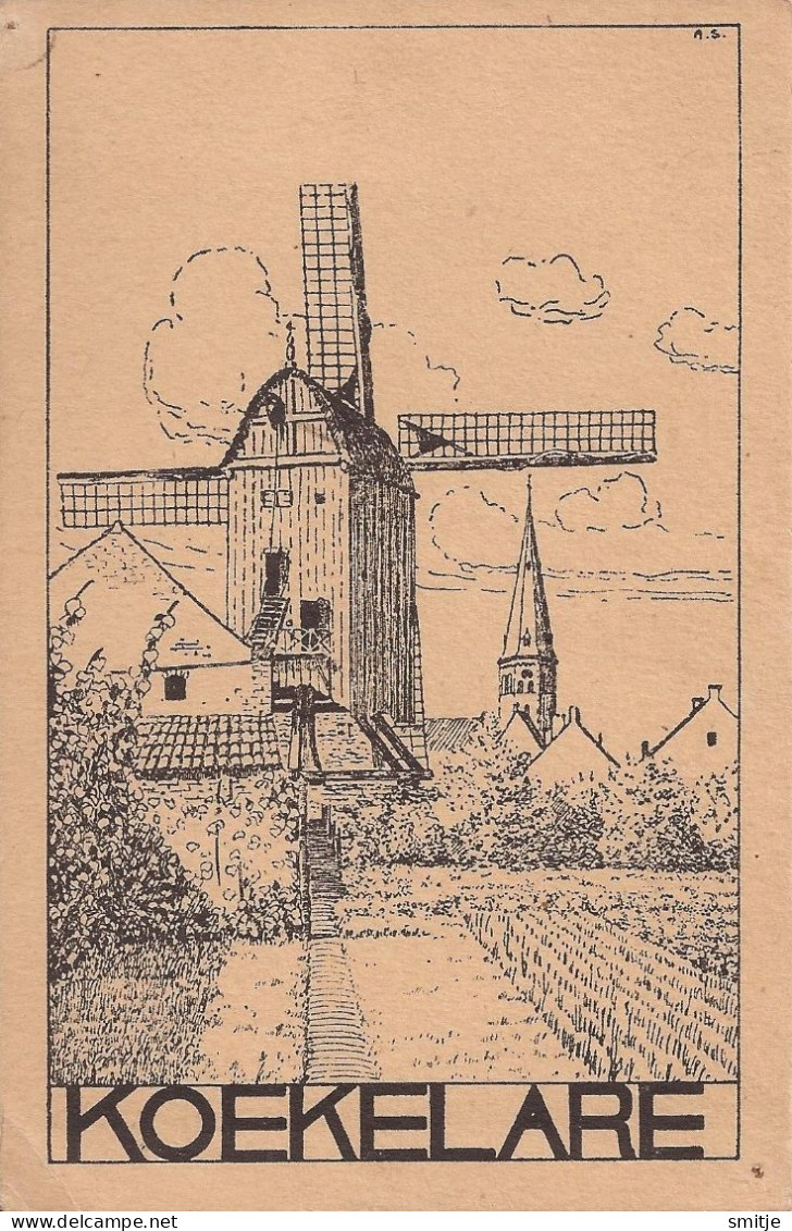 KOEKELARE - OORLOG 1914-1918 - DE MOLEN - PENTEKENING V.E. DUITSE SOLDAAT - KUNSTANSTALT HOFFMANN DRESDEN - Koekelare