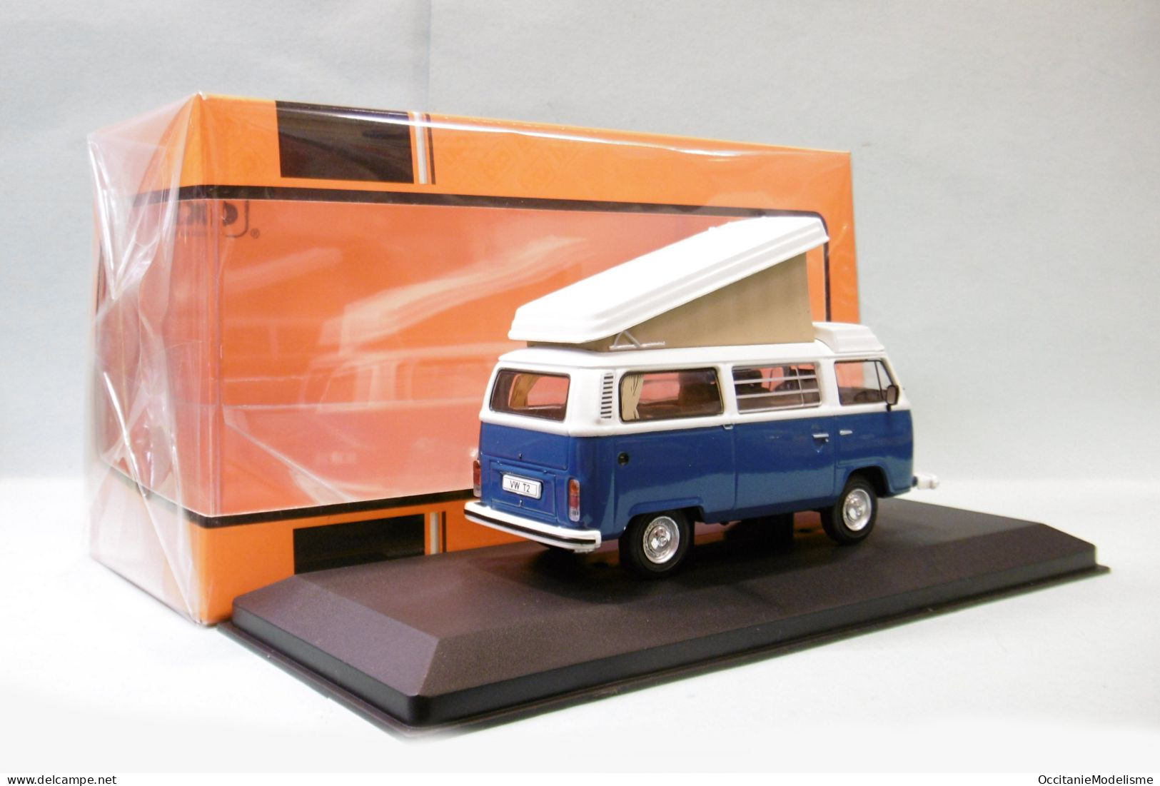 Ixo - VW VOLKSWAGEN TRANSPORTER T2 WESTFALIA 1978 Bleu Et Blanc Réf. CLC502NSP.22 NBO Neuf 1/43 - Ixo