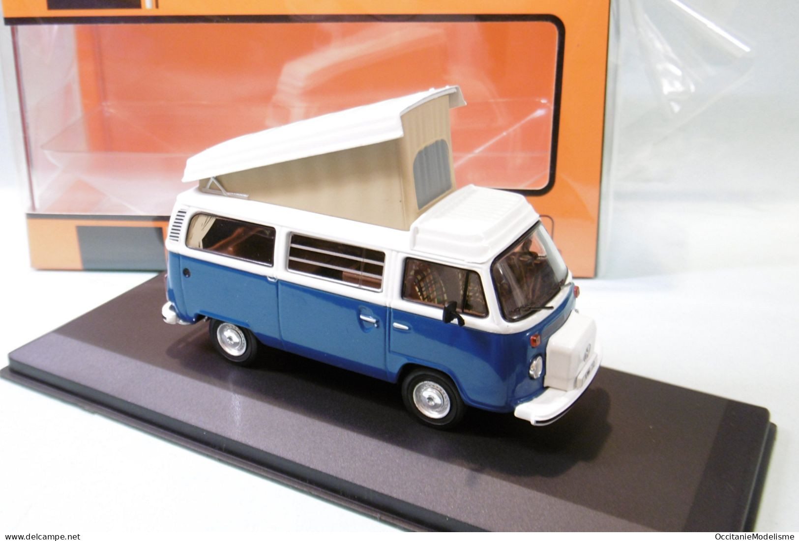 Ixo - VW VOLKSWAGEN TRANSPORTER T2 WESTFALIA 1978 Bleu Et Blanc Réf. CLC502NSP.22 NBO Neuf 1/43 - Ixo