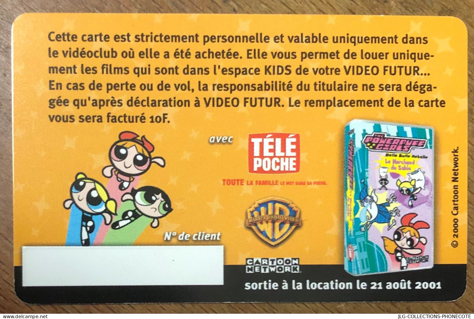 VIDEO FUTUR CARTE KIDS POWERPUFF GIRLS PAS TELECARTE TELEFONKARTE SCHEDA TARJETA PHONECARD PREPAID PREPAYÉE CARD - Kids