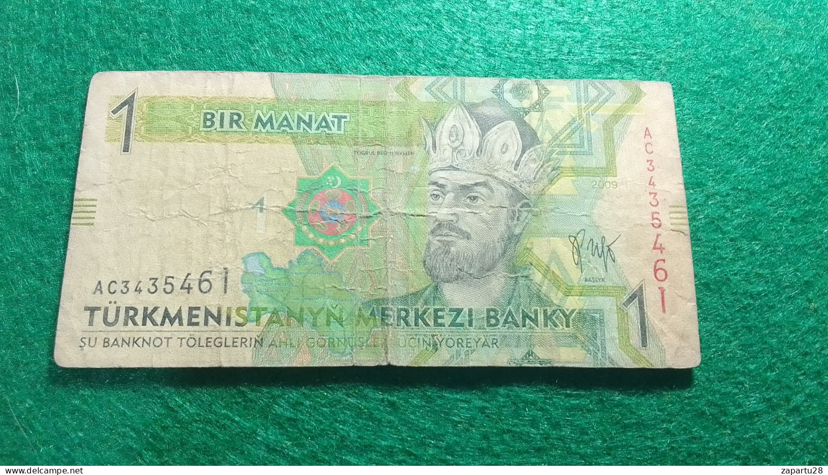 TÜRKMENİSTAN-         1     MANAT           F - Turkmenistan