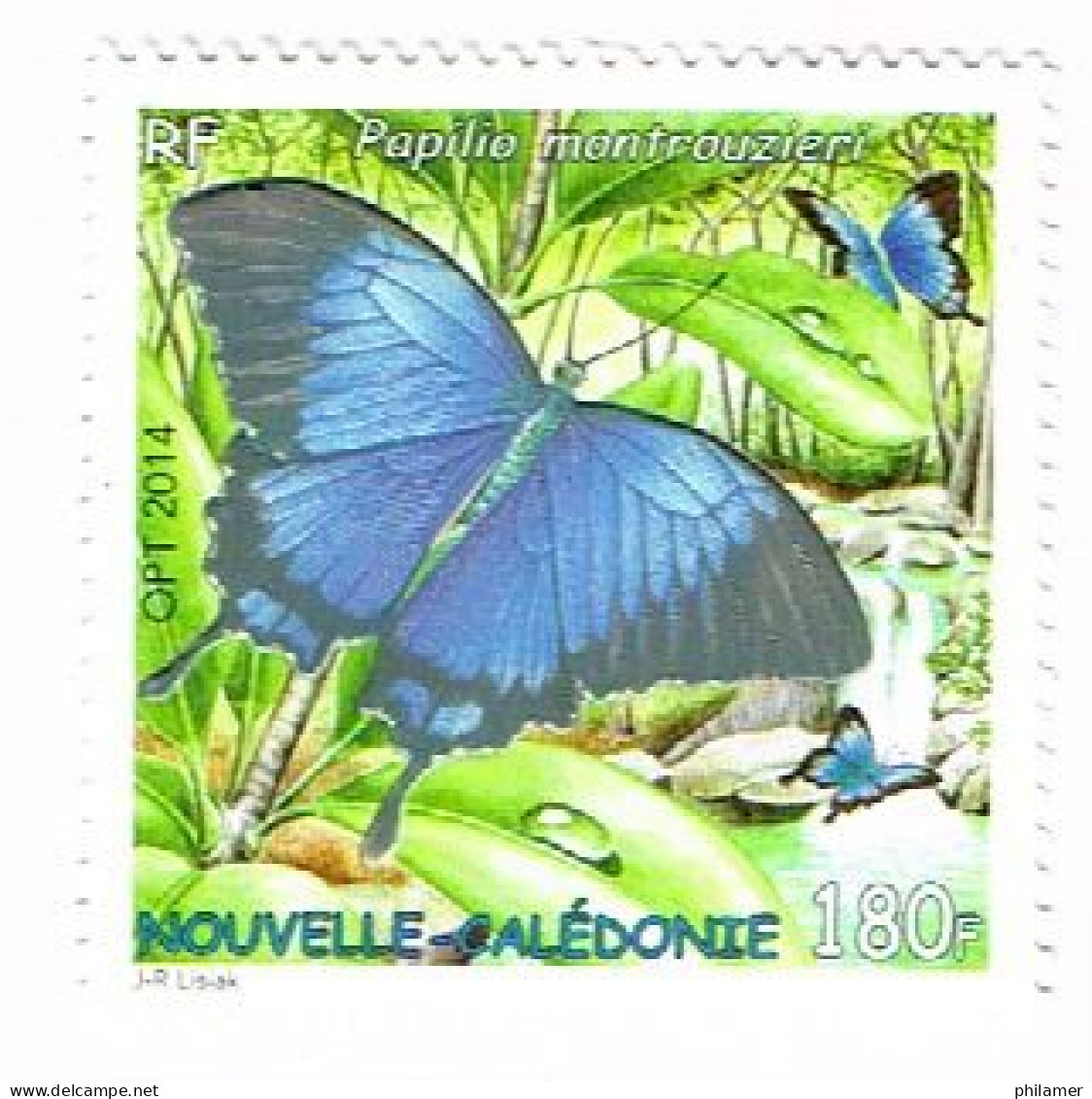 Nouvelle Caledonie Caledonie YT 1231 Papillon Bleu Montrouzieri Papier Gaufre Thermogravure Original Neuf BE - Cuadernillos