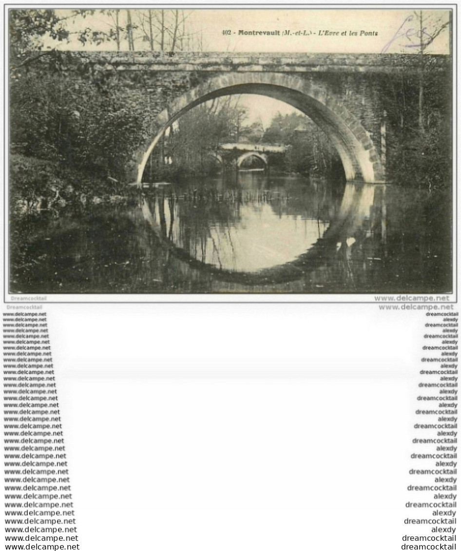 49 MONTREVAULT. L'Eure Et Les Ponts 1912 - Montrevault