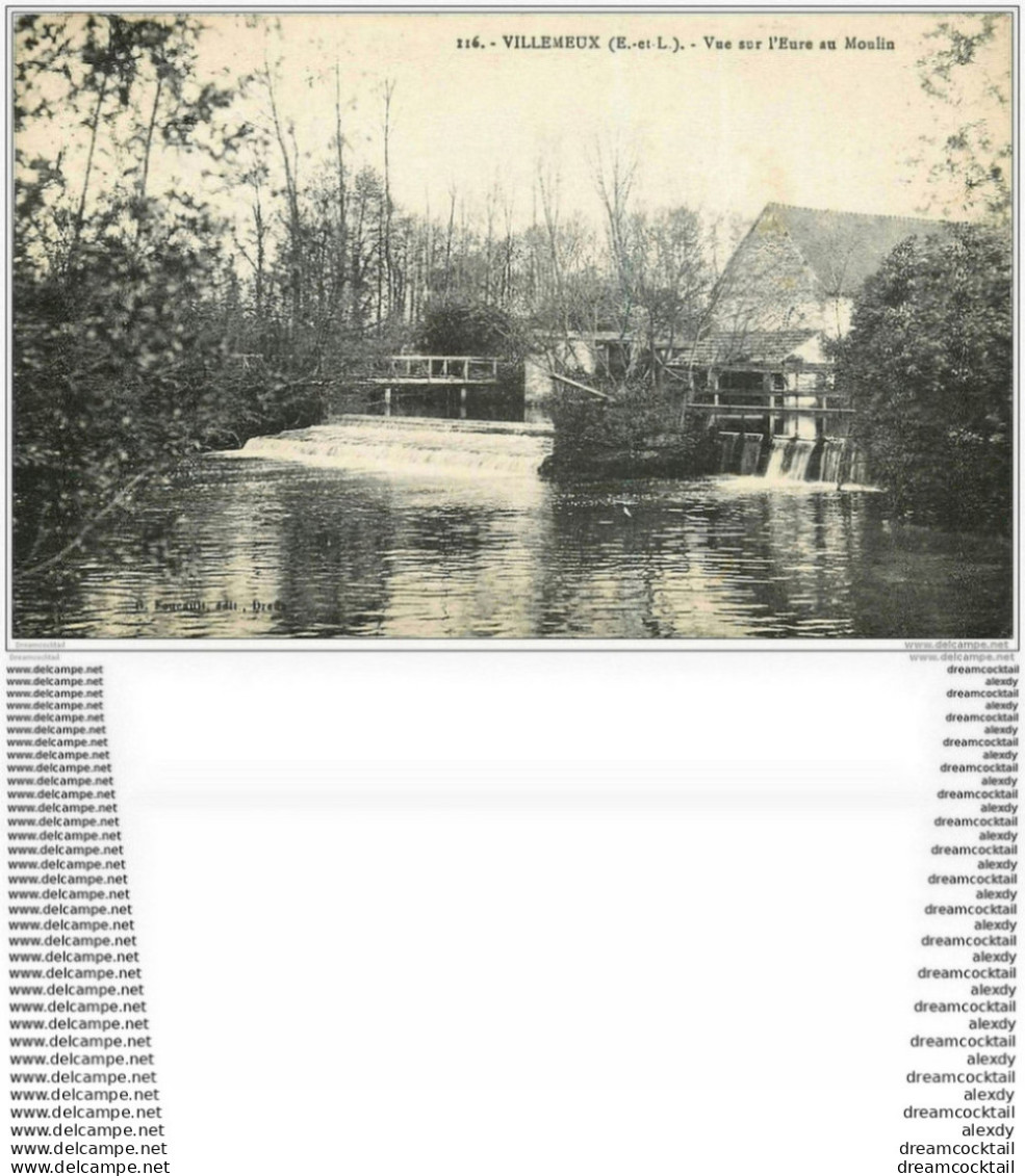 28 VILLEMEUX. L'Eure Au Moulin 1931 - Villemeux-sur-Eure