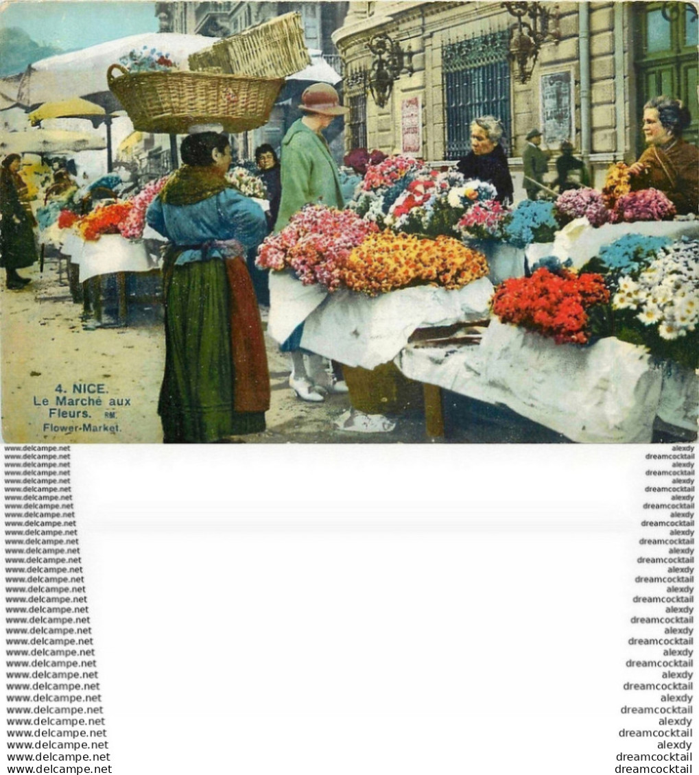 WW Promo 2 Cpa 06 NICE. Marchandes De Fleurs Au Marché Et Pêcheurs Sur Les Ponchettes - Petits Métiers