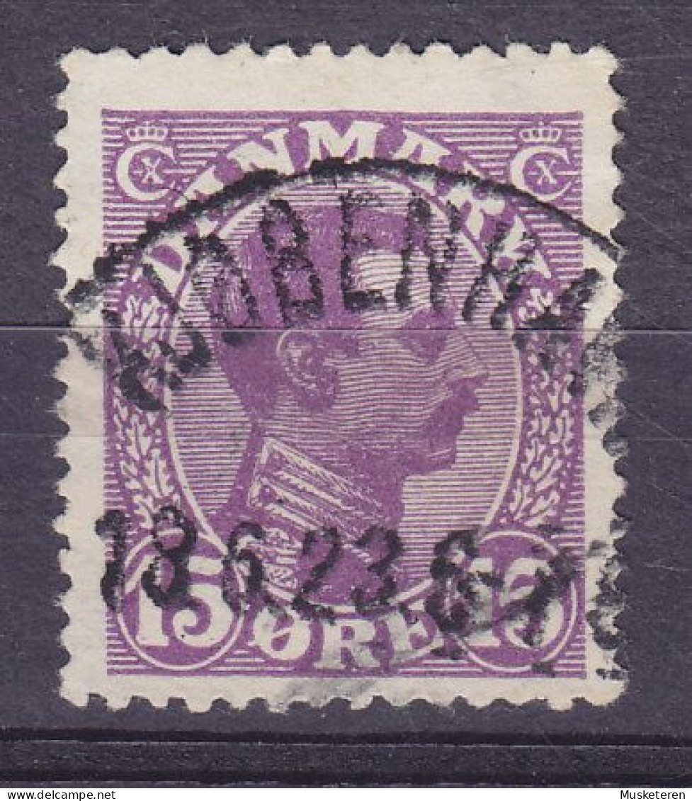 Denmark 1913 Mi. 69, 15 Øre Christian X. ERROR Variety 'Colour Spot In Left 'X' Deluxe Brotype III KJØBENHAVN (2 Scans) - Errors, Freaks & Oddities (EFO)