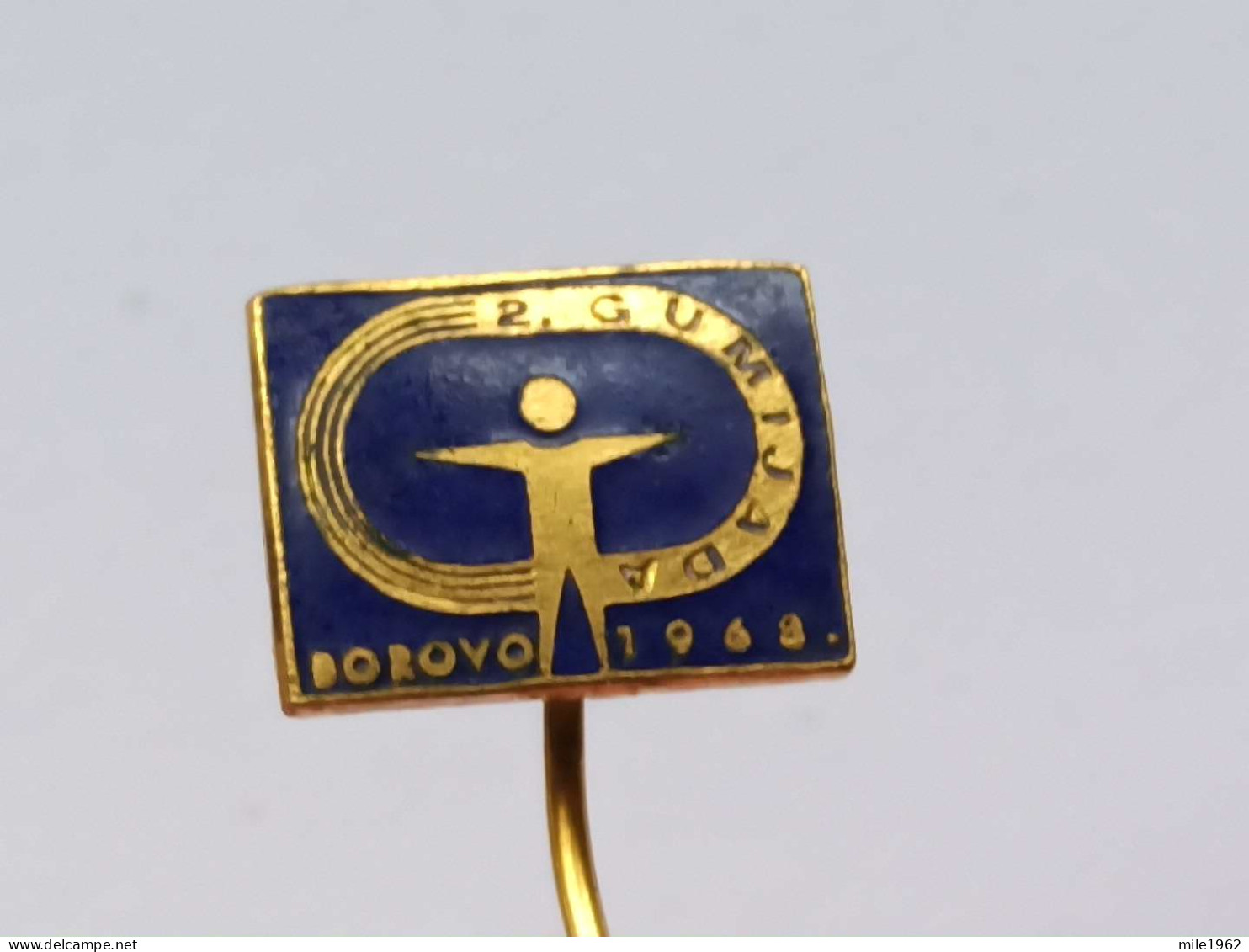 BADGE Z-51-8 - Athlétisme, Athletics, Athletic, SPORT TOURNAMENT YUGOSLAVIA, BOROVO, GUMIJADA - Athlétisme