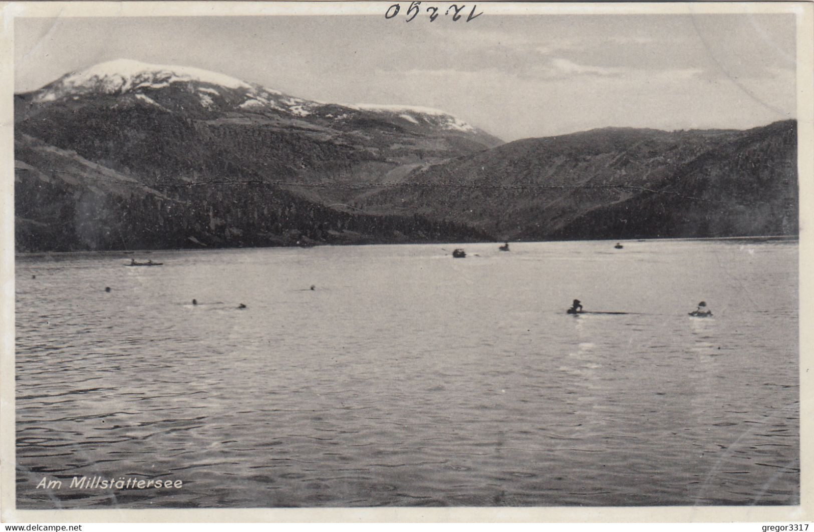 D9180) Am MILLSTÄTTERSEE In Kärnten - Badende Im Wasser Mit Bergen Im Hintergrund - Alte FOTO AK - Millstatt