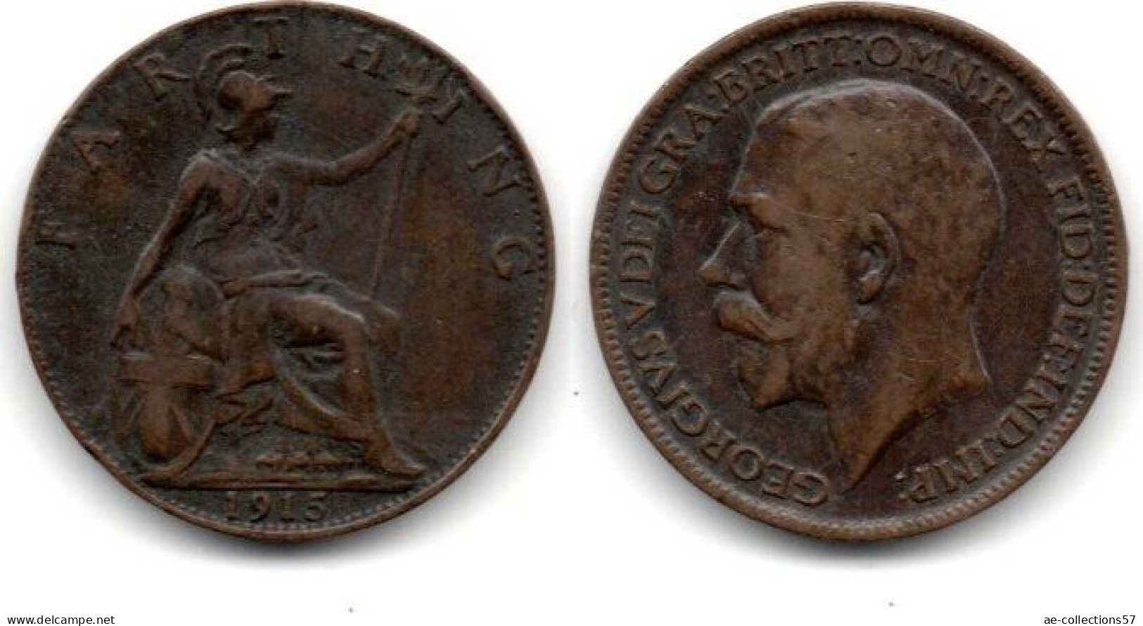 MA 28897 / Grande Bretagne - Great Britain 1 Farthing 1915 TTB - B. 1 Farthing