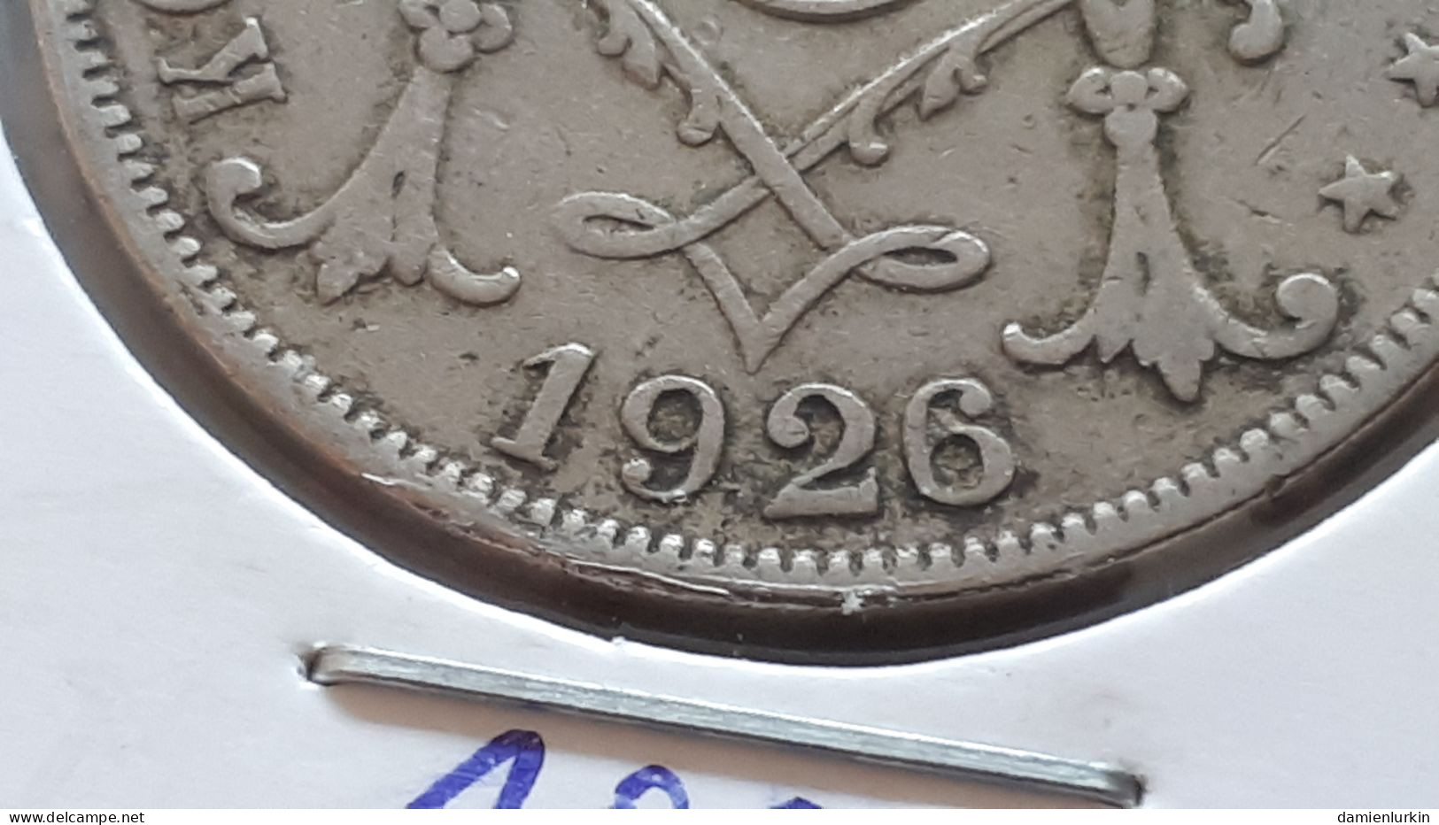 BELGIE BELGIQUE ALBERT PREMIER 25 CENTIMES 1926 VL SURFRAPPE ? COTES : 1€-2.50€-9€-25€ - 25 Cents