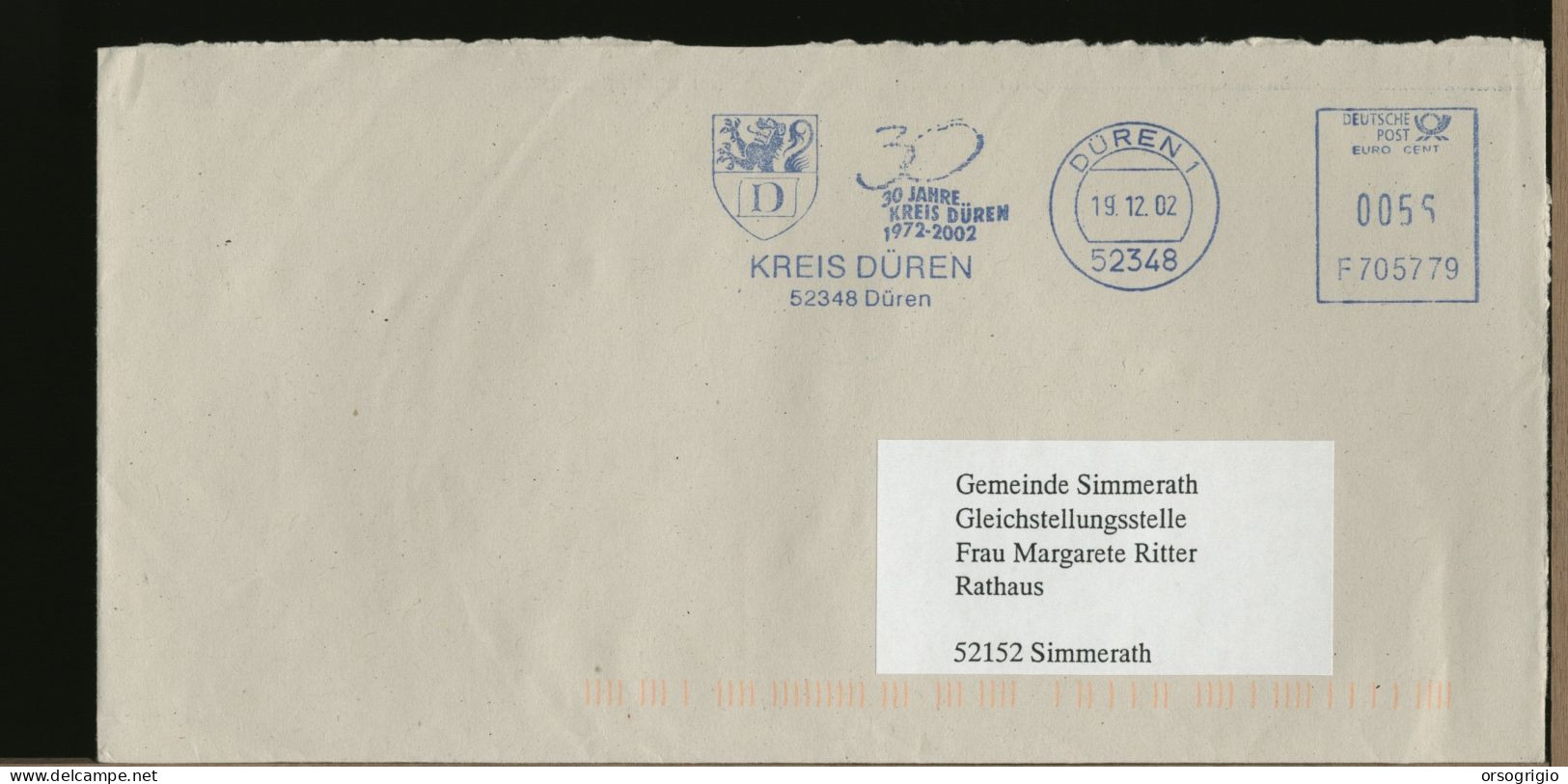 GERMANY - DEUTSCHE - EMA -  DUREN  KREIS - Enveloppes