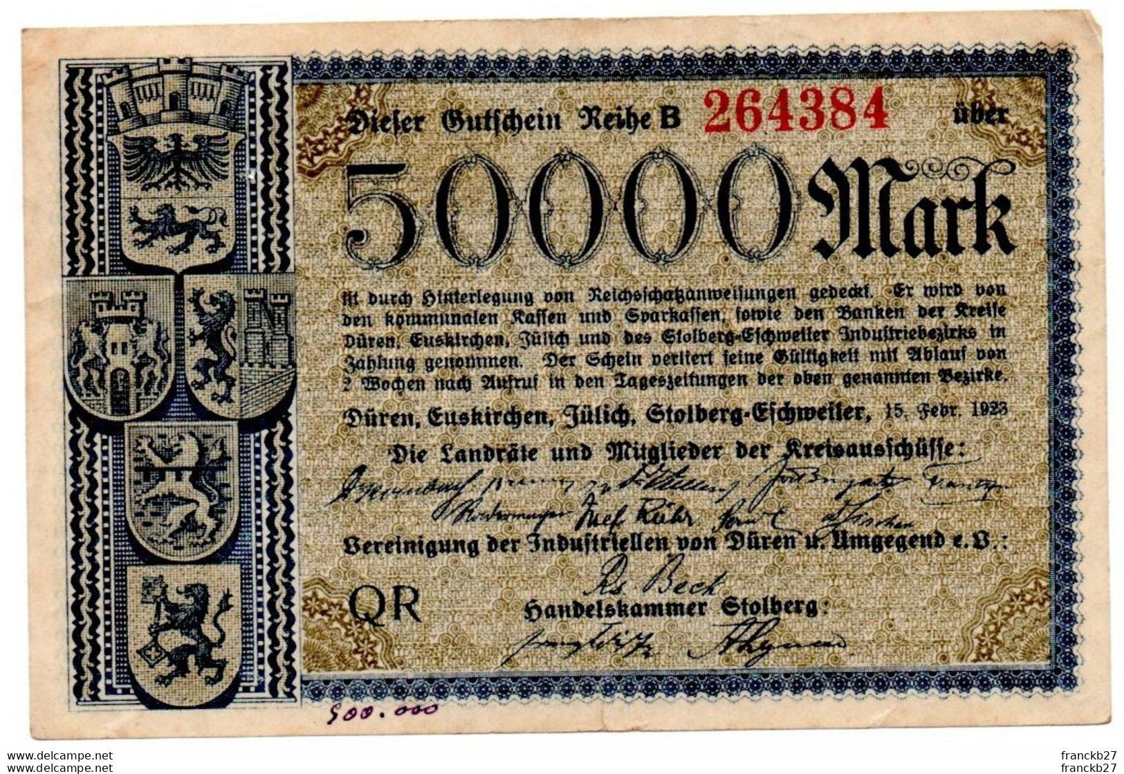 Deutschland - Germany - Allemagne - Billet Allemagne 1923 50000 Mark - Non Classés