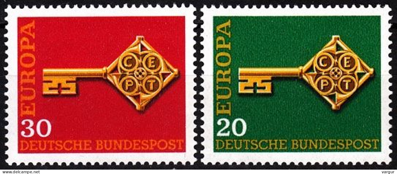 GERMANY 1968 EUROPA. Complete Set, MNH - 1968