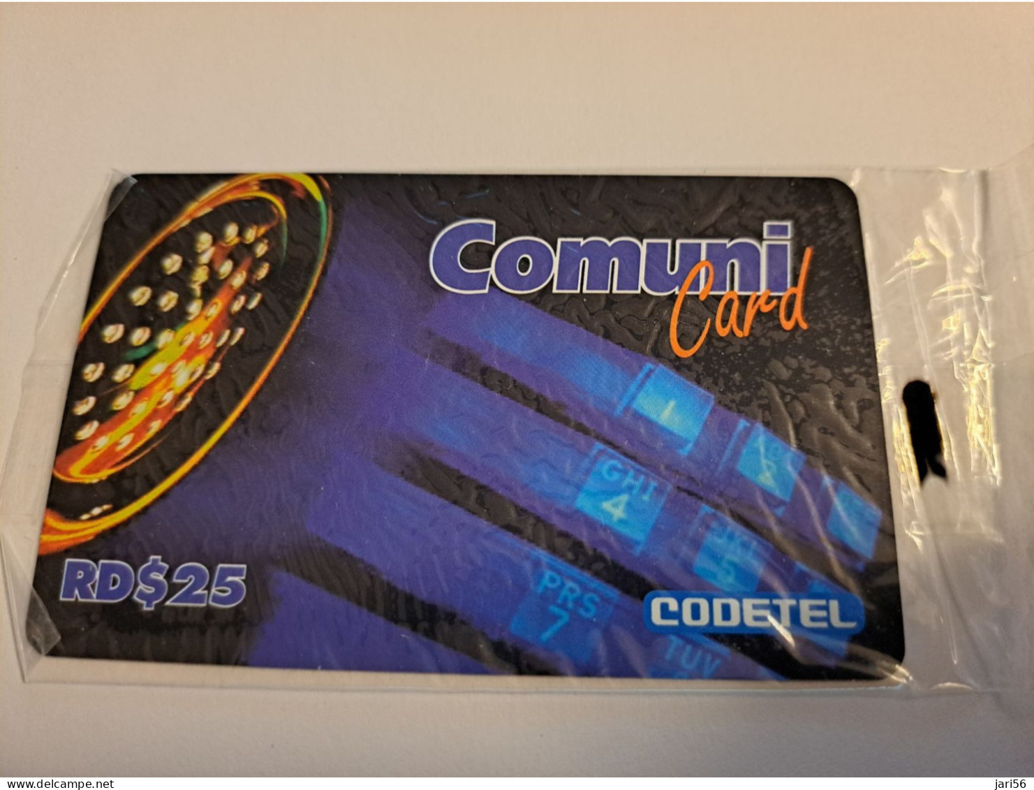 DOMINICAANSE REPUBLIK RD $ 25,-  COMUNI /CODETEL /PHONE      PREPAID        MINT CARD   ** 15801 ** - Dominik. Republik