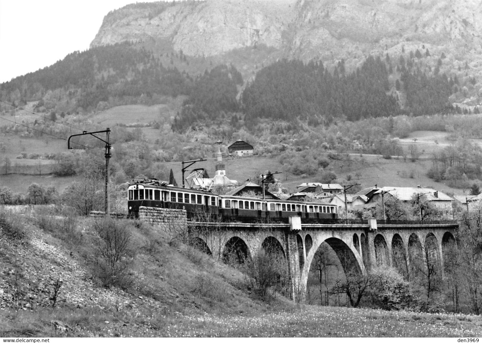 Viaduc De MIEUSSY (Haute-Savoie) - Passage Du Train Pour Annemasse, Mai 1959 - Photo J. Paillard - Mieussy