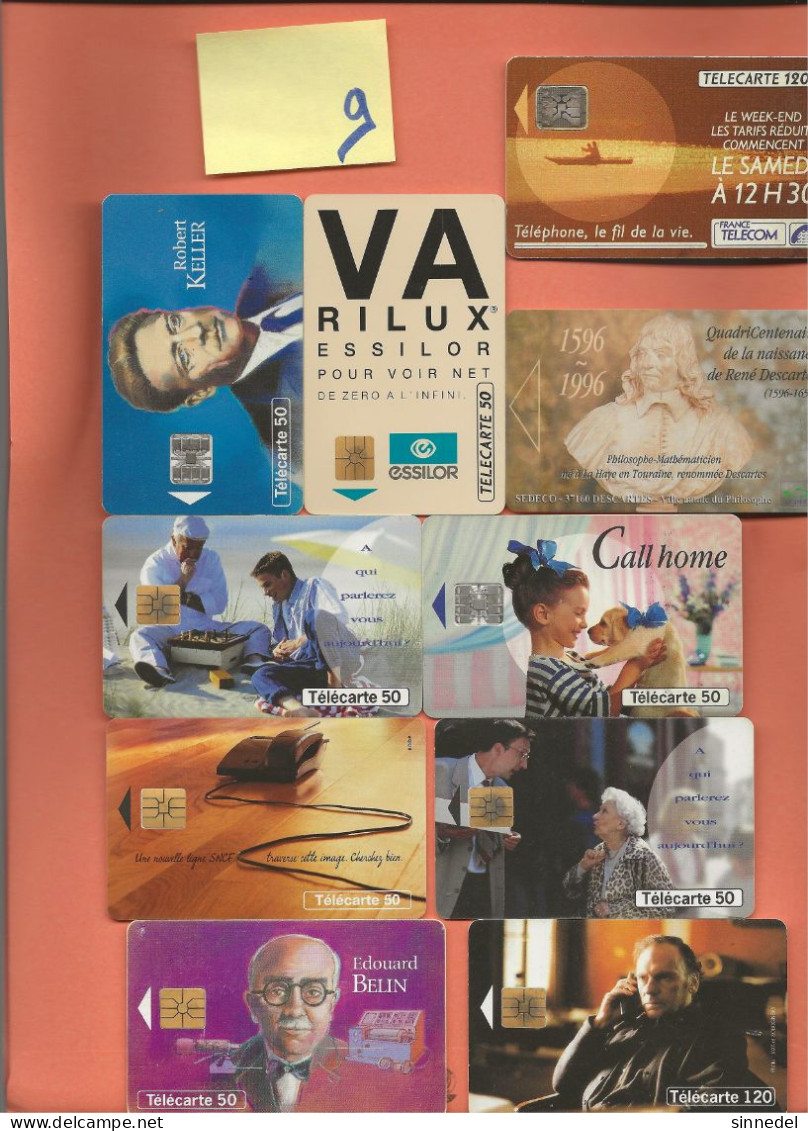 LOT DE 10 TELECARTES DE FRANCE DIFFERENTE - Collezioni