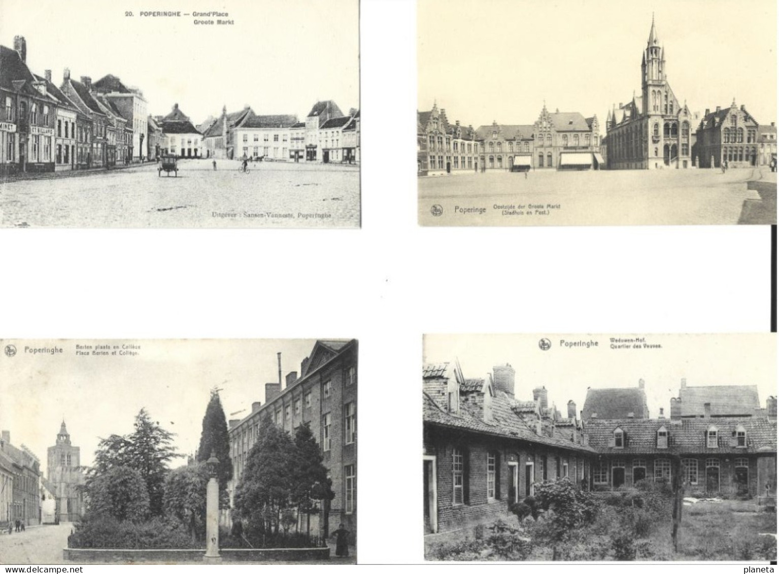 PLACE ST BERTIN ET COLLEGE+GROOTE MARKT+STADHUIS PLUS POST+WEDUWENHOF - Poperinge