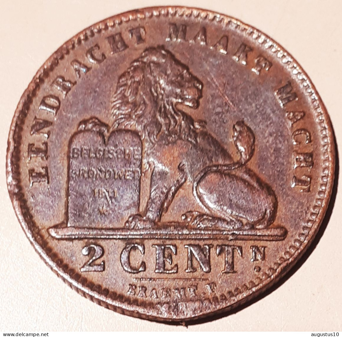 BELGIUM ; Beautiful 2 Cents 1911 Flem.edit. XF KM 65 - 2 Cent