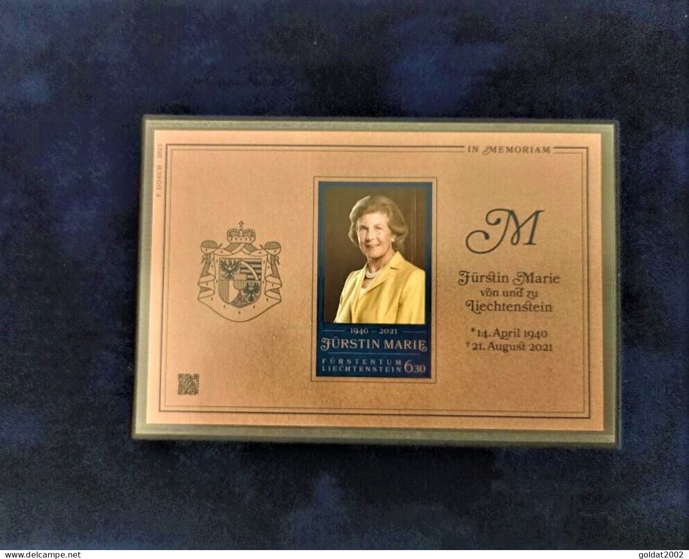 Liechtenstein 2022, Crypto Stamp , Princess Marie Of Liechtenstein   , MNH ** , Unusual - Nuovi