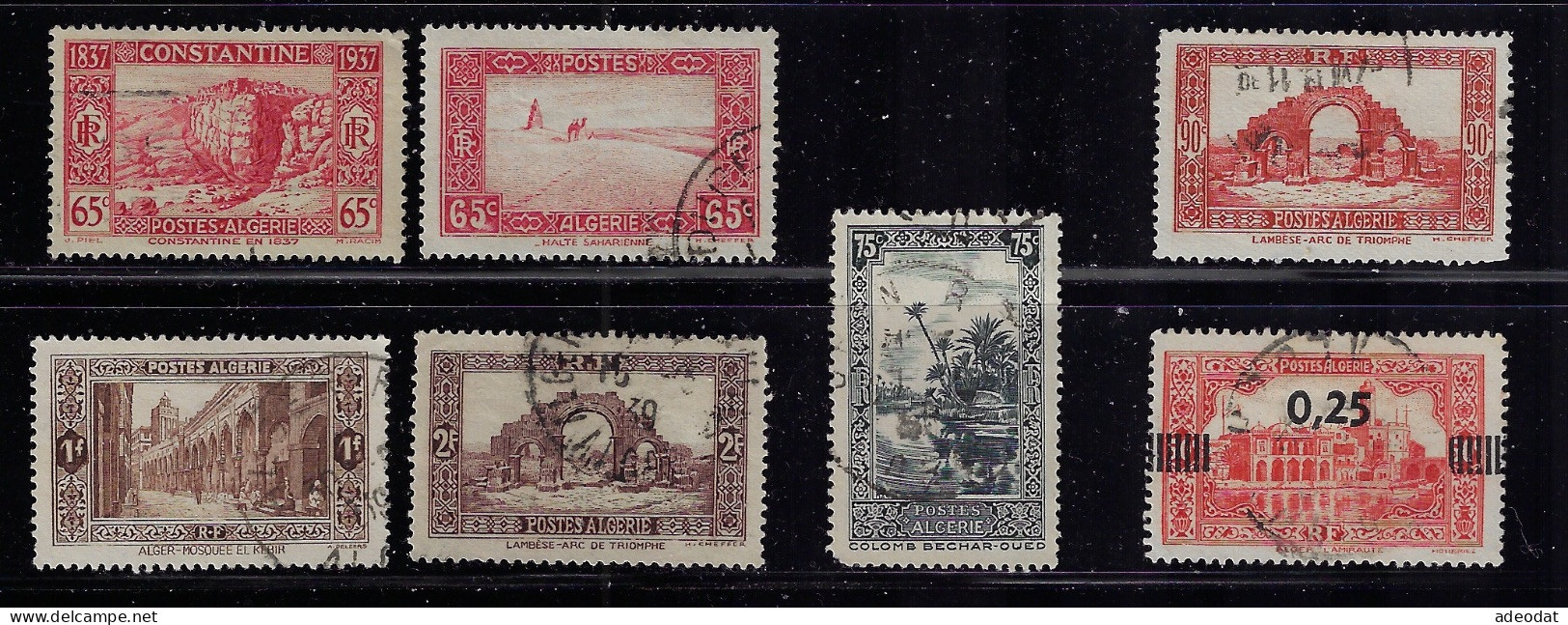 ALGERIA 1936-1941 SCOTT #79,83-88,90-92,94-96,101,104,122 USED - Oblitérés