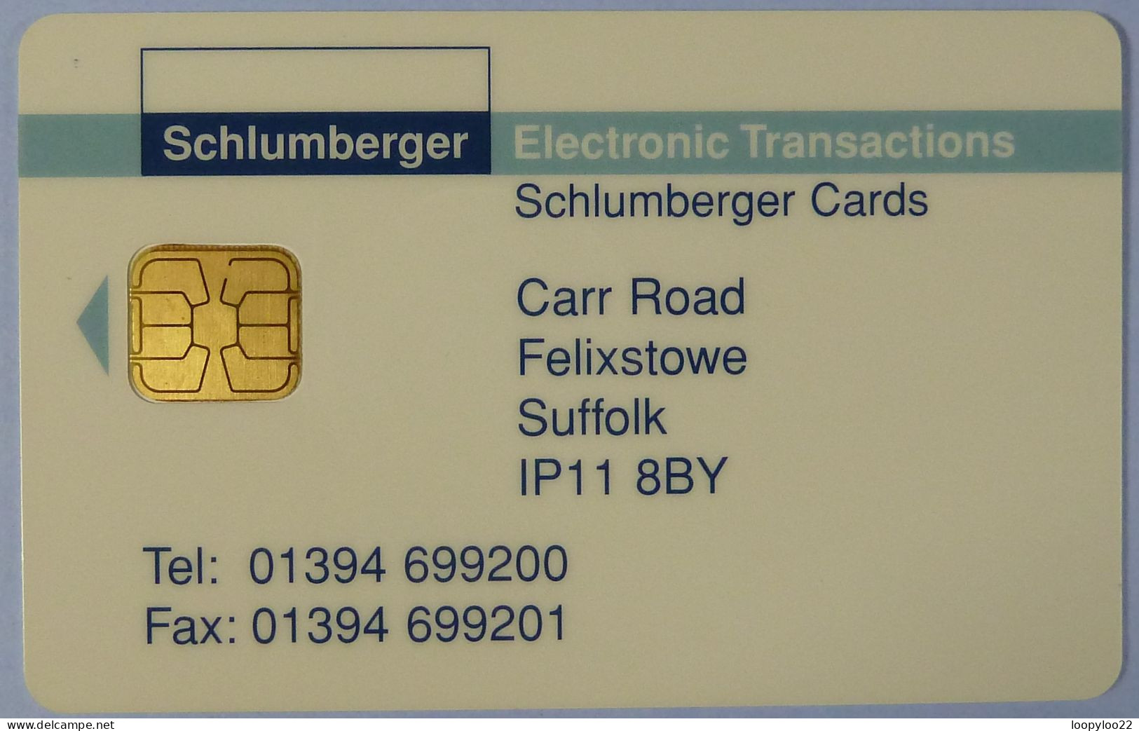 UK - Great Britain - Schlumberger - Electronic Transactions - Felixstowe Suffolk - Mint In Folder - R - Verzamelingen