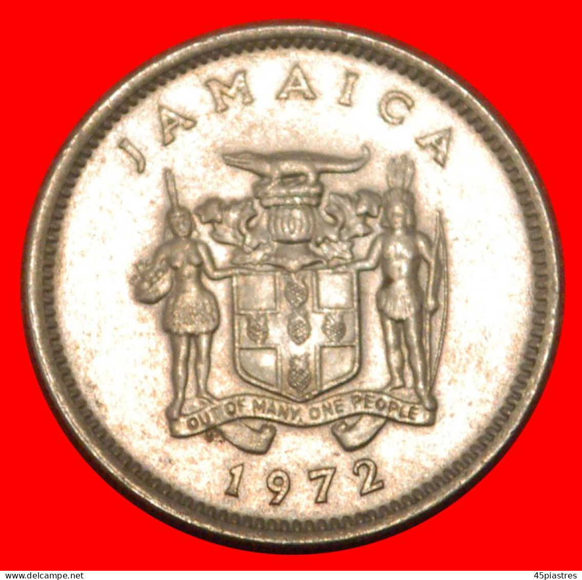 * GREAT BRITAIN (1969-1989): JAMAICA  5 CENTS 1972 CROCODILE UNC MINT LUSTRE! · LOW START · NO RESERVE! - Jamaique